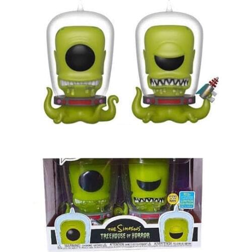 The Simpsons Glow In The Dark Cartoon Anime Treehouse of Horror Kang and Kodos 2 Vinyl Action Figures Model Toys