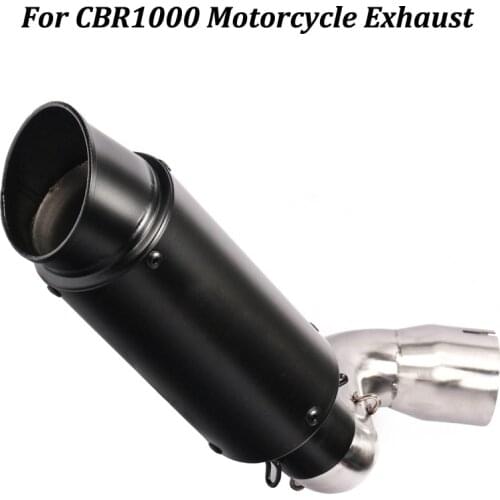 Motorcycle Exhaust Muffler Modified With Middle Connection Stainless steel Link Pipe Slip on For CBR1000 Moto Escape