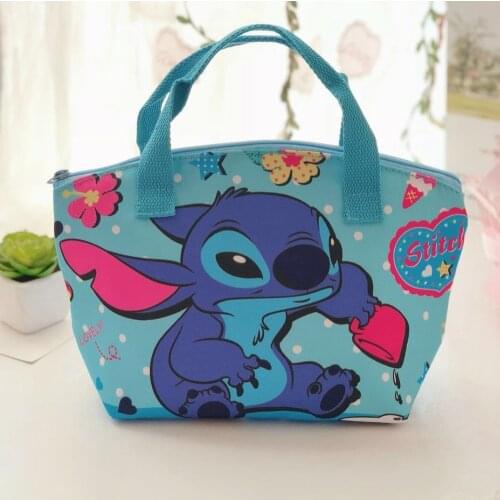 Disney cartoon insulation bag Korean version Stitch cute lunch box bag barbecue handbag Outdoor ice tote bag