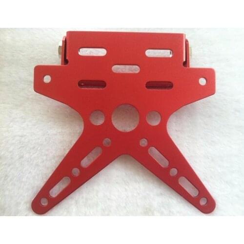 Red Motorcycle License Plate Mount Bracket Fit Holder Scooter Street Bike