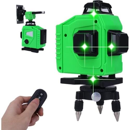 12/16 Line Laser Level 3/4D Laser Level 360 Vertical And Horizontal Self-leveling Cross Lines Work Laser Level Measuring Tools