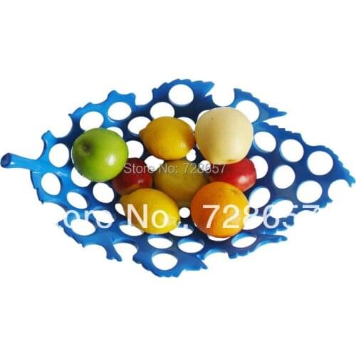 Fashion Hollow Leaf Shape Fruits Plate Decorative Resin Household Snack Tray Tableware Kitchen Organizer Living Room Decor Craft