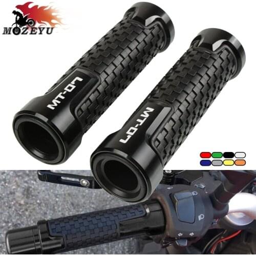 Motorcycle 7/8"22mm Handlebar Grip Handle Bar Motorbike Hand Grips For YAMAHA MT07 MT-07 FZ-07 FZ07 2014-2019 2018 2017 2015