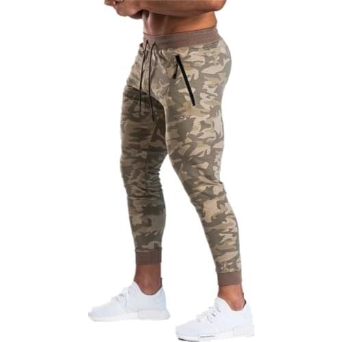 2019 New Mens Brand Skinny pencil pants Gyms Sweatpants Clothing Cotton Camouflage Trousers Casual Elastic Fit Joggers M-XXL