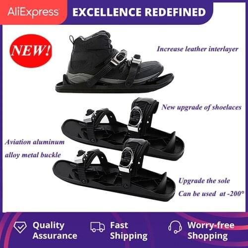 NEW Top 3CM Thickness Sole Stable Mini Ski Skates Adjustable Bindings Snowboards Winter Cross-country skis/Alpine skis Snow Sled