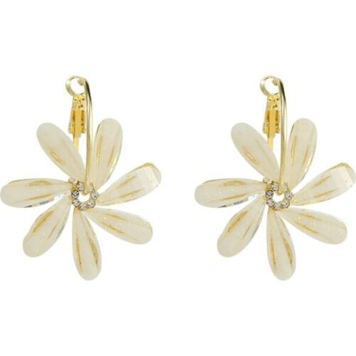 New Earrings Fashion Jewelry Flower Statement Simple Earrings Wholesale Kolczyki Pendientes Earrings For Women Oorbellen