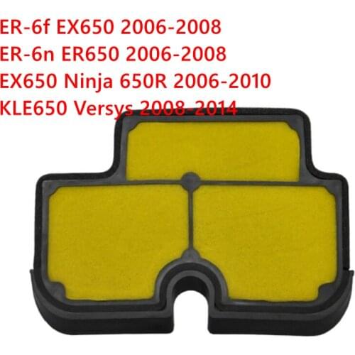 Motorcycle Air Filter Intake Cleaner For Kawasaki ER-6f ER-6n ER6n ER650 2006-2008 EX650 Ninja 650R 06-10 KLE650 Versys 08-14
