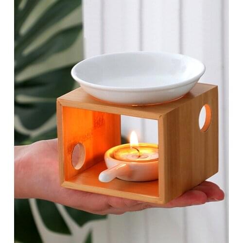 Candle Holder Household Ceramic Candlestick with Hollow Out Base Small Desktop Decors for Home Office Shops