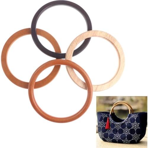 Round Handcrafted Wooden Handle Bag Handle Bag Accessory Wooden Root Handle Wooden Circle Handle Bag Strap Tote Bag Accessories
