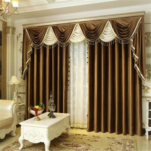 Light Luxury Dutch Velvet Blackout Curtains Living Room Bedroom European Velvet Curtains Screens Customized Treatment Decoration