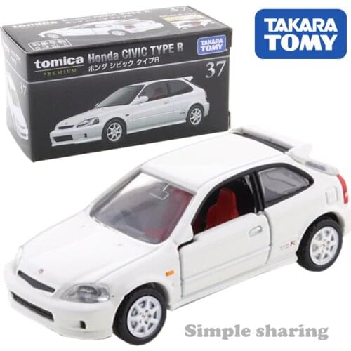Takara Tomy Tomica Premium 37 Honda Civic Type R Scale 1/62 Car Hot Pop Kids Toys Motor Vehicle Diecast Metal Model