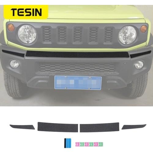 TESIN Car Front Bumper Anti-scratch Protection Cover Stickers For Suzuki Jimny 2019 2020 2021 Exterior Parts Car Accessories
