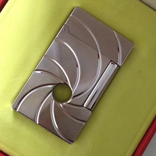 New vintage dupont Bright Sound brass shell windproof gas lighter cigarette lighter mens gift good quality 007