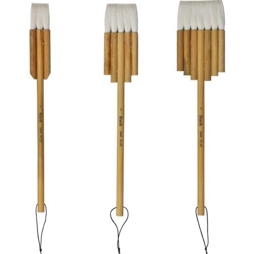 High quality 1PC 2660Flat goat hair bamboo handle art supplies watercolor artist brush