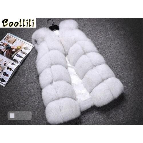 Boollili 2020 Womens Vest Real Fox Fur Coat Sleeveless Women Genuine Fur Jacket Warm Female Waistcoats Colete Feminino