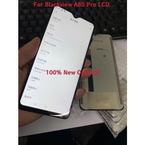 No Dead Pixel 1560x720 6.49" LCD For Blackview A80 Pro LCD Touch Screen Digitizer Assembly Fix For Blackview A80 Plus