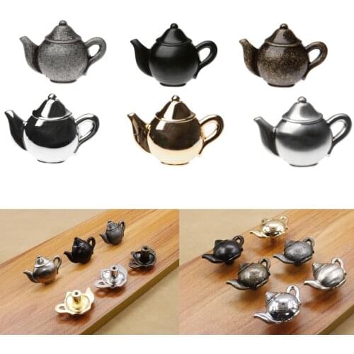 1pc Teapot Antique Furniture Handle Zinc Alloy Drawer Door Knobs Closet Cupboard Kitchen Pull Cabinet Knobs Decorative Handles