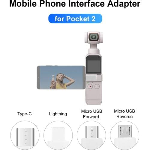 Phone Charging Converter Adapter for DJI Osmo Pocket 2 Mobile Handheld Gimbal Camera Connector Phone Accessories