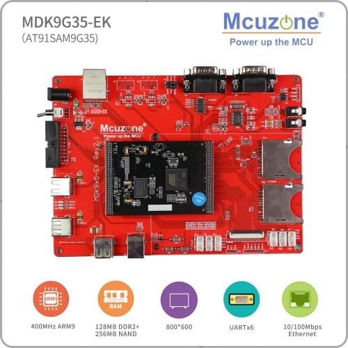 AT91SAM9G35, MDK9G35-EK , QT4 GUI 400MHz CPU, 256M NAND, Ethernet, USB HighSpeed LCDC ARM9 ATMEL