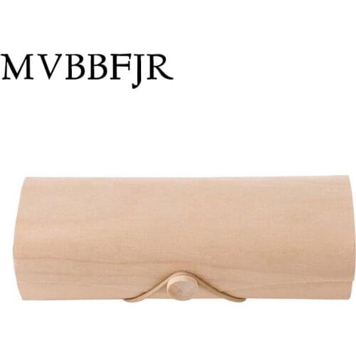 MVBBFJR Bamboo Wood Sunglasses Case Anti Pressure Eyewear Wood Box Storage Protector Customized Logo Portable Accessories