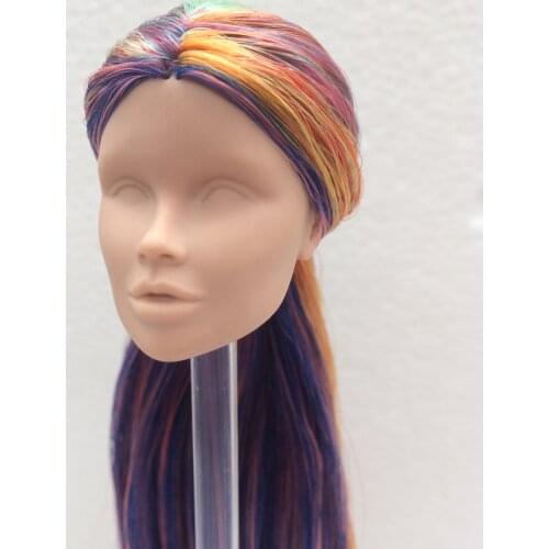 Fashion Royalty color infusion Vanessa Perrin colorful hair integrity white skin blank face 1/6 doll head for repaint