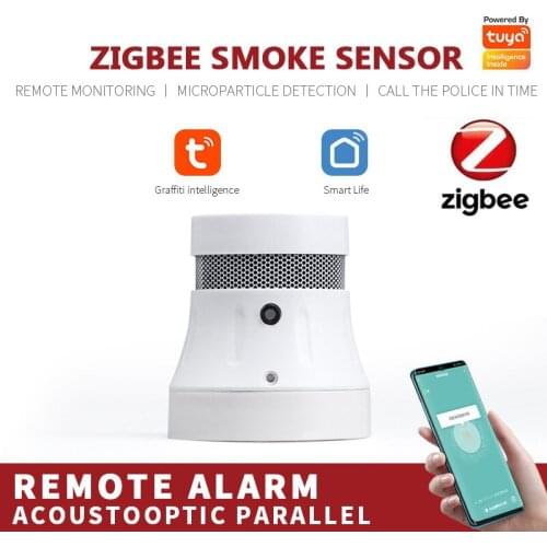 Tuya Zigbee Smart Smoke Detector Sensor Security Alarm Smoke Alarm Fire Protection Smart Sensor Work With Smart Life/Tuya App