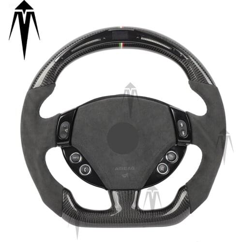 For Maserati Gran Turismo 4.2 4.7 2004-2011 Quattroporte Custom Alcantara carbon fiber steering wheel racing wheel convertible