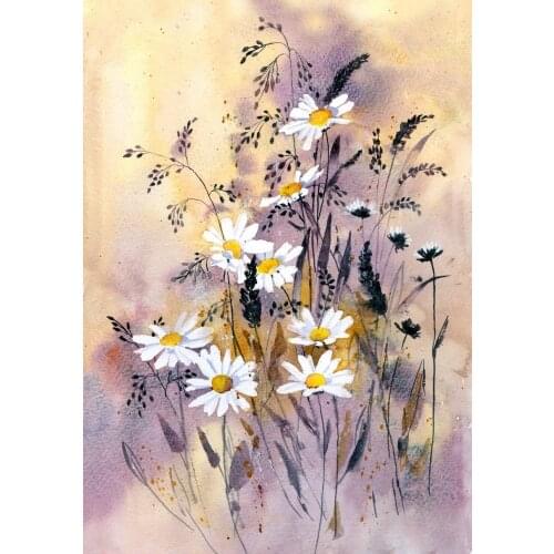 JMINE Div 5D daisy purple flower Full Diamond Painting cross stitch kits art High Quality Floral 3D paint by diamonds