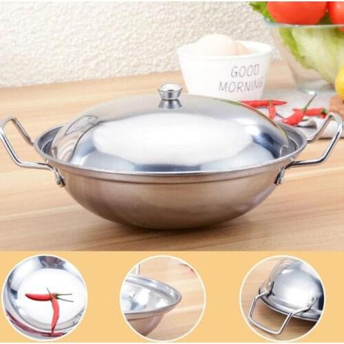 Stainless Steel Pot Pan Portable Gas Stove Bunrer Cook Kitcken Cookware