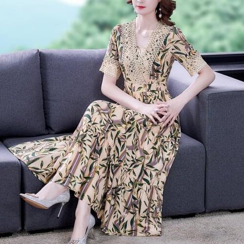 Summer Vintage Plus Size Vacation Dress Boho Pink Floral Chiffon Lace Beach Maxi Dress 2021 Women Elegant Bodycon Party Vestidos