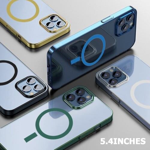 Mgnetic Case For iPhone 12 Pro Charger Protective Case For iPhone 12 Pro Max Mini Wireless Charger Transparent Thin Capa