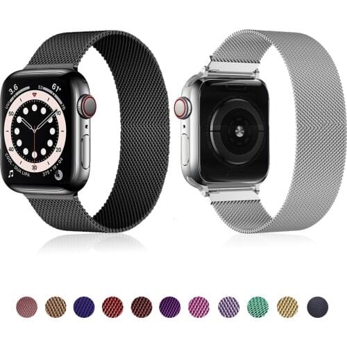 Scrunchie Magnetic Loop Strap For Apple Watch Band 44mm 40mm 38mm 42mm Metal Smartwatch Watchband Bracelet On iWatch 3 4 5 6 SE