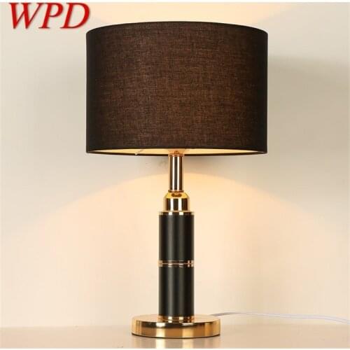 WPD Table Lamps Modern Luxury Design LED Black Desk Light Decorative For Home Bedside