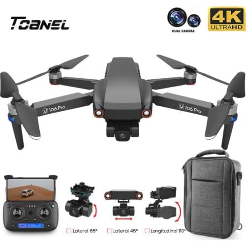 2021 New RC Drone LU106 Pro Three-axis Gimbal Brushless GPS 5G Drone With Camera 4K HD WIFI FPV Folding Aerial Quadcopter