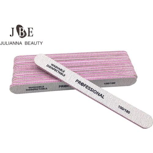 25pcs/lot Nail File Grey Double Side Nail Art Sanding Buffer Block Pedicure Manicure Buffing Polish Beauty Tools