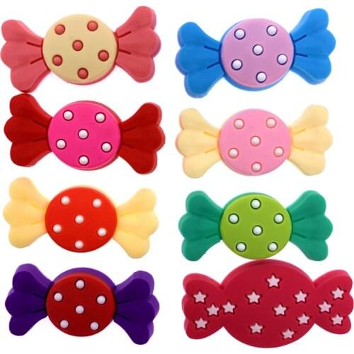 10PCS/Set Sugar Icon PVC Flat Back Candy Accessories For DIY Scrapbook Phone Case Jewelry Cartoon Components Crafts