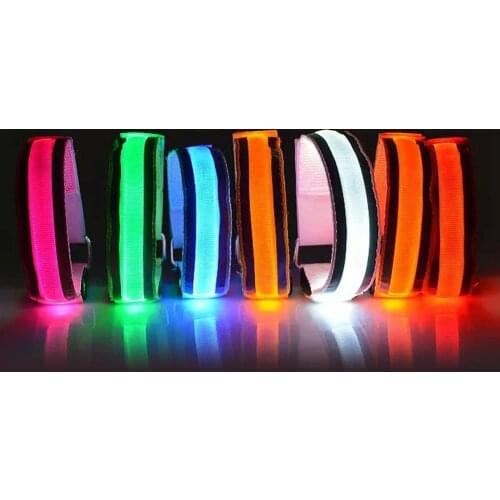 LED Reflective Light Arm Armband Strap Safety Belt For Night Running Cycling Hand Strap Wristband Wrist Bracelets Dropship