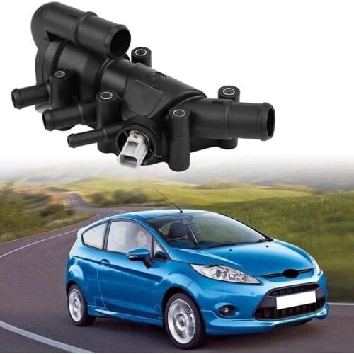 Engine Coolant Water Outlet Thermostat with Housing Assembly for Ford Fiesta Ikon