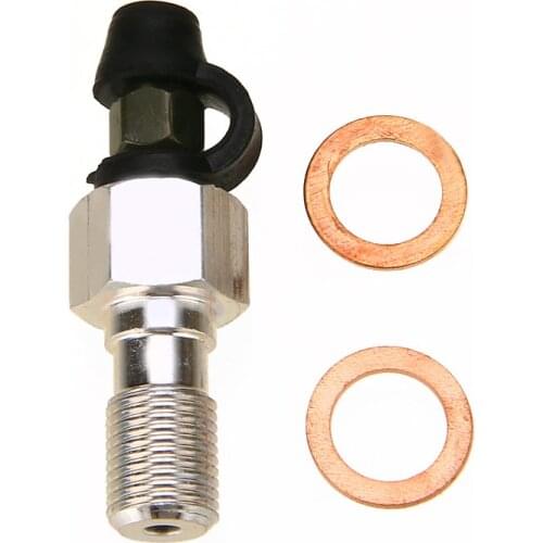 Universal M10x1.0mm Motorcycle Brake Master Cylinder Caliper Bleed Screw Nipple Banjo Bolt + Dust Cap Car Accessories