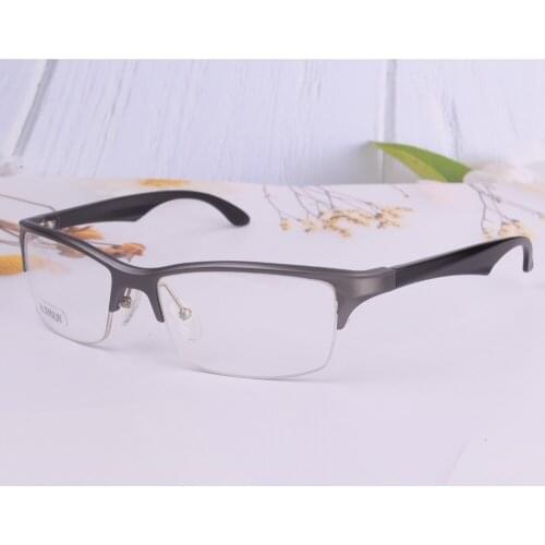 High performance to price Aluminum eyeglasses computer myopia sport man for climb ride drive super light male glasses half rim