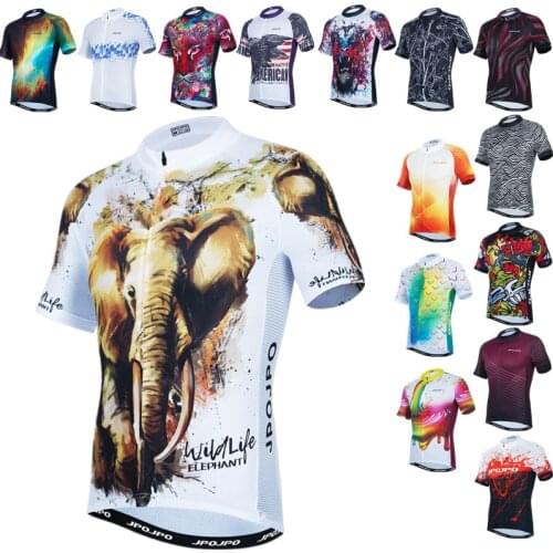 Weimostar Elephant Mens Cycling Jersey Tops Summer Mountain Bike Jersey Quick Dry Bicycle Clothing Road Cycling Shirt Cycle Wear