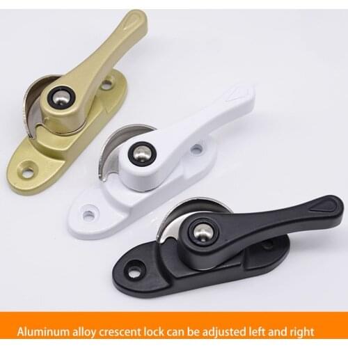 1PC Aluminum Alloy Window Lock Doors Lock Crescent Window Sash Lock Used On Vertical & Horizontal Sliding Windows Security Lock