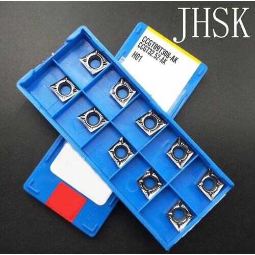 10pcs CCGT09T308-AK H01 CCGT32.52-AK H01 CNC Cutting Blades lathe carbide Inserts machine tool accessories Used for Aluminum