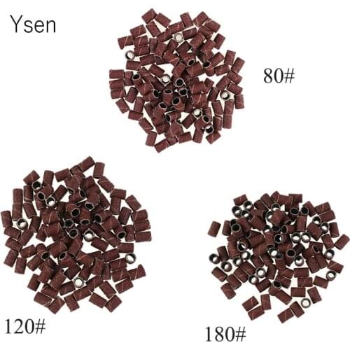 100pcs Nail Art Sanding Bands Electric Drill Bits Accessories Sandcloth Refillable Sanding Sleeves Replacement Nail Tool