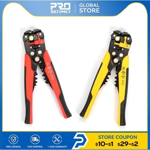 PROSTORMER Tool 3 in 1 Automatic Cable Wire Stripper crimping plier Self Adjusting Crimper Terminal Cutter Tool Yellow AMH129