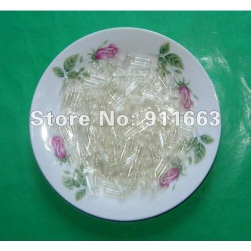 4# 1,000pcs!Clear Transparent Gelatin Empty Capsule+1 piece 0.1g scroop!(joined or seperated capsules available!)