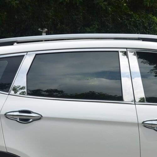6pcs for Dongfeng AX7 2016-2018 window B column Bright Trim Stainless steel decoration