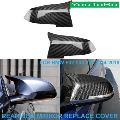 LHD RHD Car Styling Real Dry Carbon Fiber Rearview Rear Side Mirror Cover Cap Shell Trim Replace For BMW F32 F33 F36 2014-2018