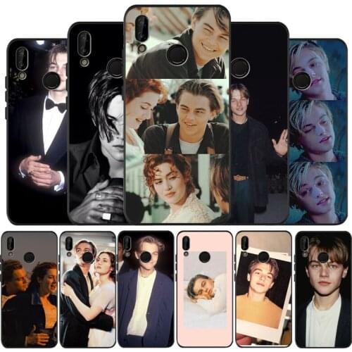 Leonardo DiCapriov Soft Silicone black Phone Case For Huawei P9 P10 P20 P30 P40 lite P20 P30 P40 pro Y9 Y6 P smart 2019