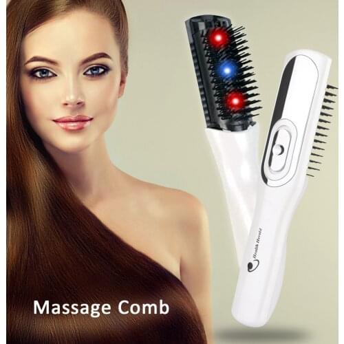 Electric Infrared Laser Hair Growth Comb Hair Loss Growth Treatment Device Hair Care Styling Massager Comb White